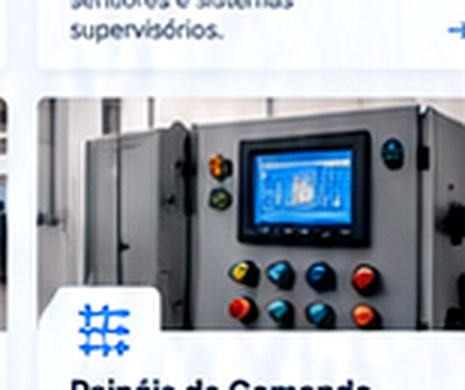 Painel de comando para máquina industrial