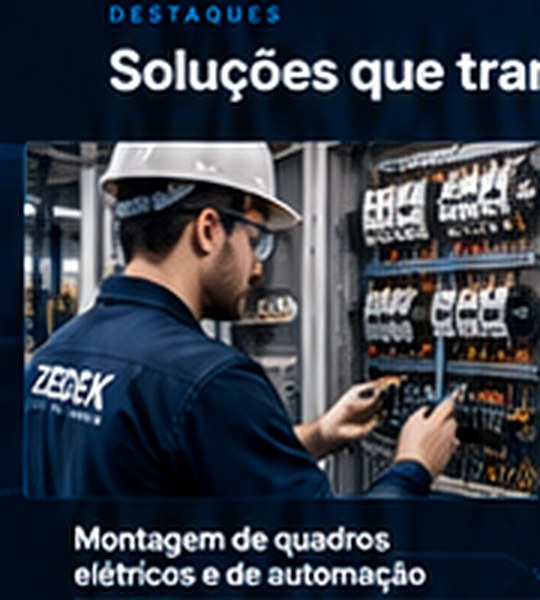 Montagem e inspeção de quadro industrial